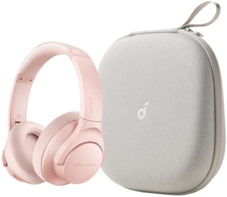 Soundcore Anker Life Q20 Hybrid Active Noise Cancelling Headphones, with Headphones Case, Wireless Over Ear Bluetooth Headphones, 60H Playtime, Hi-Res Audio, Deep Bass, Memory Foam Ear Cups