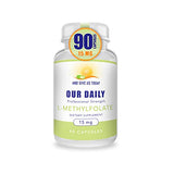 AND GIVE US TODAY OUR DAILY L-Methylfolate 15 mg / 15000 mcg Maximum Strength Active Folate, 5-MTHF, Vegetarian Capsules 90 Count (3 Month Supply)