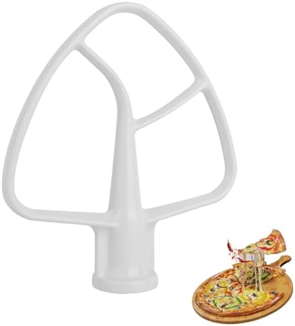 K45B Coated Flat Beater for Kitchenaid Stand Mixer,4.5-5 Quart Flat Beater Replacement for Kitchenaid Mixer Attachments,White