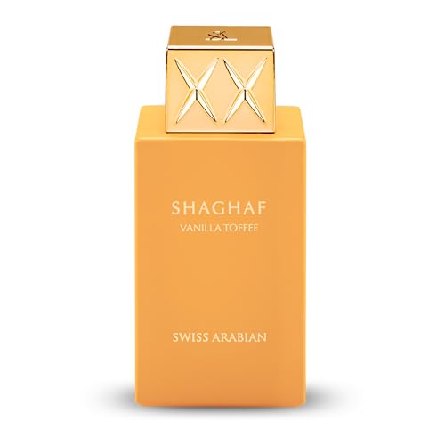 Swiss Arabian Shaghaf Vanilla Toffee - Arabian Perfume for Men and Women - Unisex Eau de Parfum - Dubai Long Lasting Perfume - Travel Size - 2.5 oz