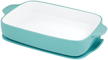 KitchenAid Vitrified Stoneware Rectangular Baker with Lid/Trivet, 4.5 Quart