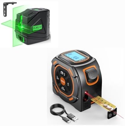 Laser Level Self-Leveling-Laser Tape Measure 197Ft Laser Measurement & 16Ft Manual Measuring