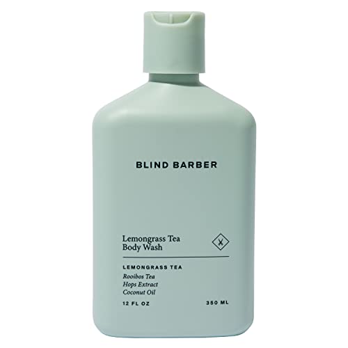 Blind Barber Lemongrass Tea Body Wash - Daily Sulfate-Free Body Wash for Men with Lemongrass Scent - Leaves Skin Clean & Hydrated - Paraben-Free, Cruelty-Free, No Artificial Dyes (12oz /350ml)
