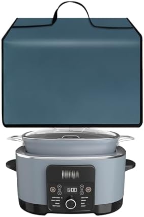 Cooker Dust Cover Heavy Duty Waterproof and Dustproof Multi-Purpose Cooker Cover Compatible with Ninja MC1001 Foodi Possible Cooker PRO 8.5-Quart Slow Cooker Oven Safe Black,19.3"Dx15"Wx9.8"H