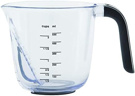 KitchenAid Universal Easy View Angled Measuring Cup, Medium, Clear with Black Handle