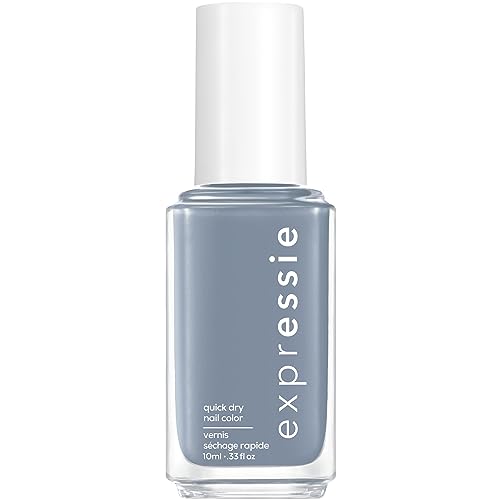 Essie expressie, Quick-Dry Nail Polish, 8-Free Vegan, Slate Blue, Air Dry, 0.33 fl oz
