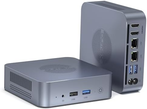 Mini PC N100,12th Gen Intel N100(up to 3.4GHz), 16GB DDR4 500GB SSD Dual LAN Mini Computers, Build-in Power Supply Mini Desktop Computer Support 4K Dual Display/USB3.2/WiFi 5/BT5.0/Gigabit