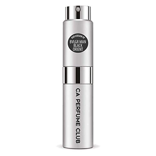 CA Perfume Impression of Bvlg Man Black Orient For Men Replica Version Fragrance Dupes Concentrated Long Lasting Eau de Parfum Spray Refillable Atomizer Bottle 0.27 Fl Oz/8ml-X1