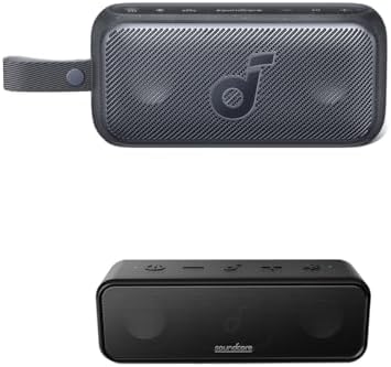 Soundcore Anker 3 Portable Bluetooth Speaker & Motion 300 Portable Speaker, Bluetooth Speaker with Wireless Hi-Res Sound, SmartTune Technology, 30W Stereo Sound, 30W Playback, and IPX7 Waterproof