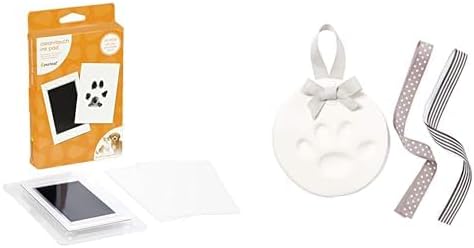Pearhead Pet Keepsake Essentials Bundle - Clean Touch Ink Pad Kit & Paw Print Keepsake Kit