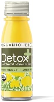 Greenhouse Juice Detox Wellness Shots Organic Immunity Shots Juice Liver Health Wellness + Anti-Inflammatory with Ginseng, Milk Thistle, and Dandelion Vegan & Gluten-Free (2 Oz, Pack of 12)