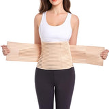 Funcy Women/Men Abdominal Binder for Post Surgery, Postpartum Belly Band for Postpartum Moms, Optimal Support for Rapid Recovery (Beige, Medium)