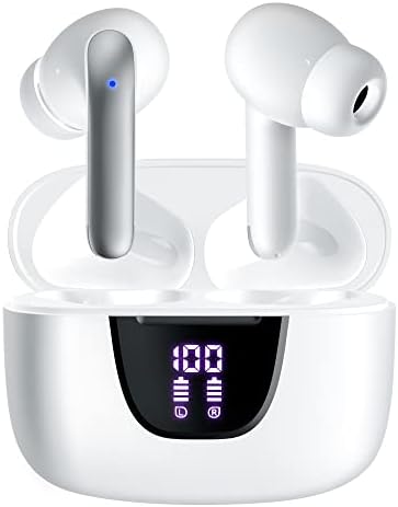HYIEAR Wireless Earbuds, Bluetooth Earbuds V5.3, 40H Playtime, LED Display, IPX5 Waterproof Bluetooth Headphones with Mic, Support Wireless Charging