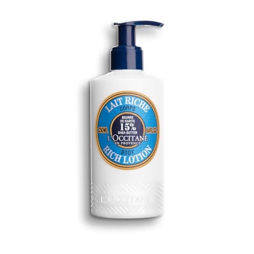 L'OCCITANE Moisturizing 15% Shea Butter Body Rich Lotion: Nourish and Comfort, Protect From Dryness, Sensitive-Skin and Family Friendly