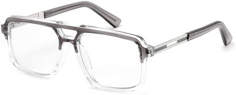FEISEDY Retro Aviator Blue Light Glasses for Men Women Square Frame Computer Reading/TV/Phones Glasses B0209