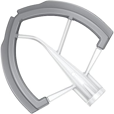 Flex Edge Beater Accessories and Attachments for KitchenAid 6 Quart Bowl-Lift Stand Mixer, Pastry Paddle Attachment for Kitchenaid, Dishwasher Safe, White