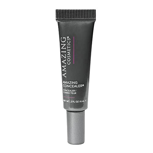 AmazingCosmetics Amazing Concealer, Full Coverage with Pin Dot Amounts, Long Wear Concealer Makeup for Undereye Dark Circles, Blemishes and Spots, Color Correcting, Skin- Like Finish