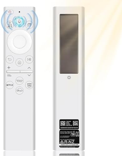 BN59-01391A Solar Voice Remote Replacement for Samsung TV Remote, Compatible with Samsung Smart TVs Ultra HD Neo QLED The Frame and Crystal UHD Series 2021-2023 Models, White