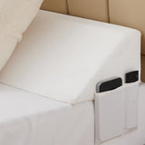 Bedluxe King Bed Wedge Pillow for Headboard, Foam Headboard Pillow, Bed Gap Filler, Mattress Wedge, Mattress Gap Filler King - Fill The Gap (0-7") Between Headboard and Mattress (White, 76"x10"x6")