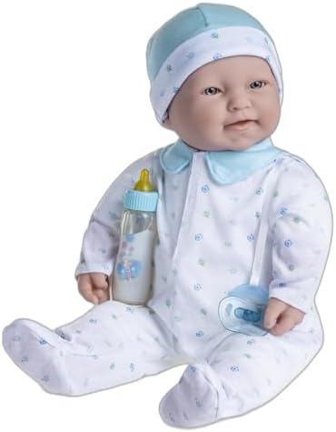 Caucasian 20-inch Large Soft Body Baby Doll | JC Toys - La Baby | Washable |Removable Blue Outfit w/ Hat and Pacifier| For Children 2 Years +