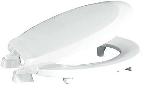 Centoco 4 Pack - 2 inch Raised Toilet Seat for Seniors, Round, Closed Front with Cover, Plastic, Made in the USA, HL440STS-001, White