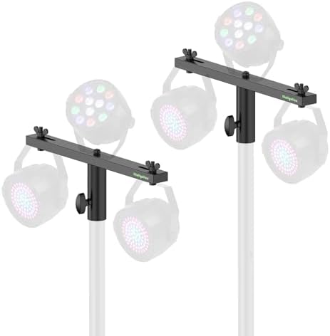 DJ Lighting Bar T-Bar Lighting Extension Cross Bar Mount 3 lights for Tripod Speaker Stand DJ Lighting Tripod Mount