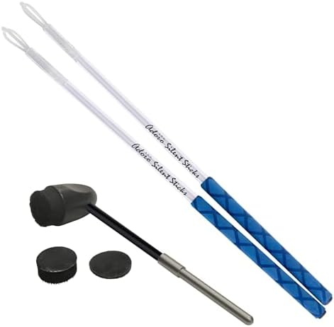 Adoro Silent e Sticks & Bass Drum Beater for Electronic Drum Set & Drum Pad - The Soft Tip and Head Activate the Electric Drum while Reducing the Loud Contact Noise - fits any Pedal or Cajon Pedal