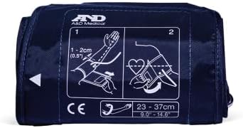 A&D Medical Medium Blood Pressure Cuff Replacement (9.0-14.6"/23-37cm), Latex Free Blood Pressure Cuff, UA-290A ISO-Compliant Connector for Home Use A&D Medical Automatic Blood Pressure Monitors