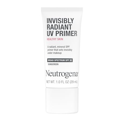 Neutrogena Healthy Skin Invisibly Radiant UV Face Primer with SPF 30, Mineral SPF Primer Sets Invisibly Under Makeup, Broad Spectrum Sunscreen, Suitable for All Skin Types, 1 fl. oz