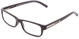 Foster Grant Mens Brandon Glasses Reading, Shiny Black/Transparent, 50 Mm US (+2.25)