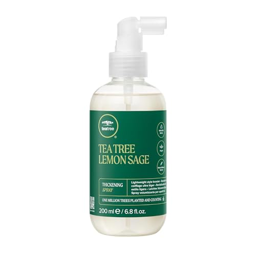 Tea Tree Lemon Sage Thickening Spray, Builds Body + Boosts Volume, For Fine Hair