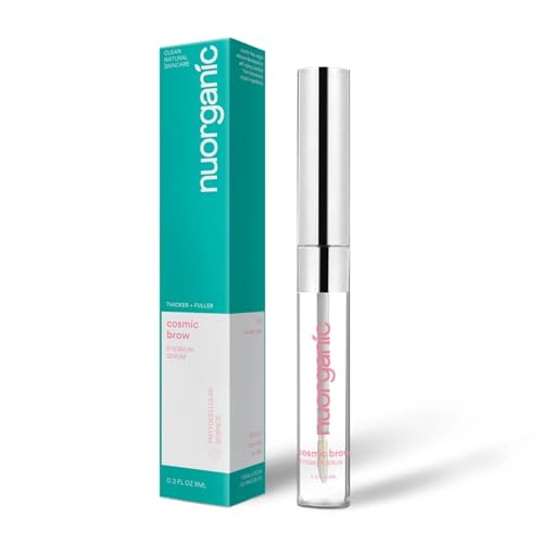 nuorganic Brow Growth Serum - Stronger + Thicker + Longer Eyebrows in 30 Days - Patented PhytoCellular Science - Vegan + Cruelty Free