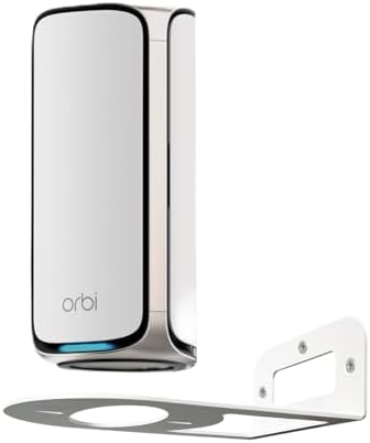 Orbi WiFi 7 Wall Mount Kit, Wall Mount Bracket Sturdy Metal Made Compatible with Orbi WiFi 7 Models RBE970, RBE7070 (RBE772, RBE773), RBE972S and RBE973S Come with Cable Organizer Bracket (1 Pack)