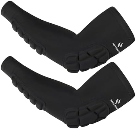 2PCS Padded Elbow Forearm Sleeves Compression Arm Protective Support