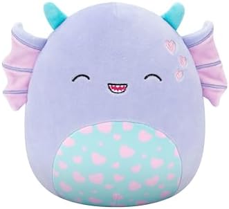 Squishmallows Original 8in Strobe The Purple Swamp Monster with Hearts – Official Jazwares Valentine Plush (Little)