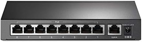 Certified Refurbished TP-Link 9 Port Fast Ethernet 10/100Mbps PoE Switch | 8 PoE+ Ports @65W | Sturdy Metal w/Shielded Ports Extend Mode | Priority Mode | Isolation Mode (TL-SF1009P) (Renewed)