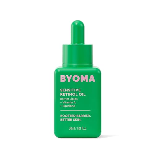 BYOMA Sensitive Retinol Oil - Face Oil with Retinol, Squalane & Vitamin A - Retinol Serum for Sensitive Skin & Retinol Beginners - Barrier Repair - 1.01 fl oz