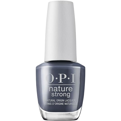OPI Nature Strong Natural Origin Nail Polish | Opaque White, Gray & Black Crème Eco-Friendly Nail Polish | Plant Based, Vegan, Cruelty Free