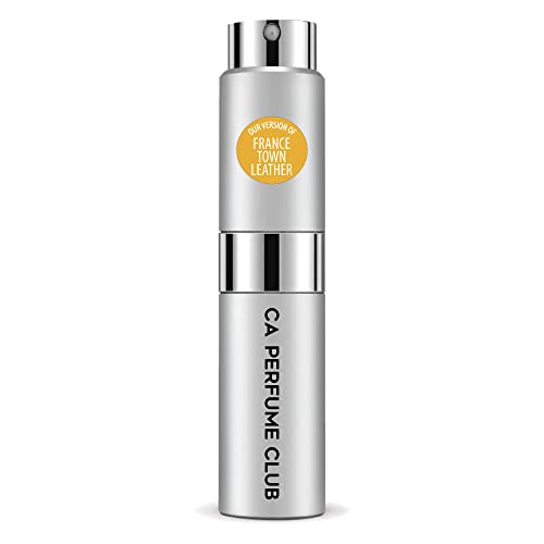 CA Perfume Club Impression of Mmos France Town Leather For Women & Men Replica Version Fragrance Dupes Concentrated Long Lasting Eau de Parfum Spray Refillable Atomizer Bottle 0.27 Fl Oz-X1