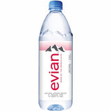 Evian Natural Spring Water, 1 L bottle, 12 pack