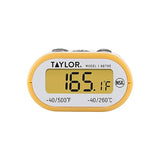 Taylor Compact Waterproof Digital Thermometer, 4.5 Inch Stem, Yellow