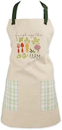 DII Women's Pantry Style Apron Collection Large Pockets, Adjustable with Long Waist Ties