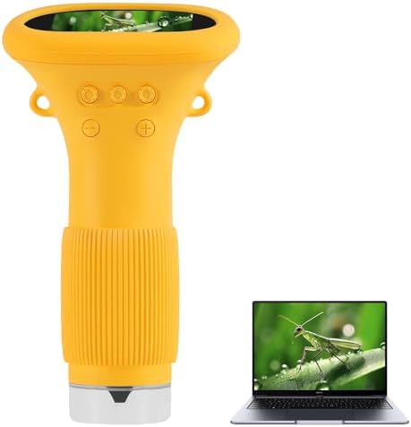 Microscope, Digital Microscope,Holding Magnifying Glasses，2’’ IPS,2 MP,4 Zoom Buttons,1000x Magnification,Observe Circuit Boards/Plants/Coins/Hair/Insects,Christmas,Birthday,Edu Gifts.
