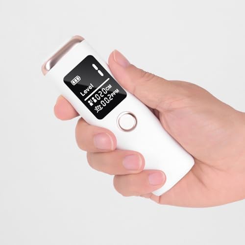 Smart Bad Breath Tester - Hygienic pop-up Probe, Portable Bad Breath Tester with SGS lab-Grade Accuracy MEMS Sensor, 4 Levels of Odour Analysis and Intelligent Social Distance Guidance