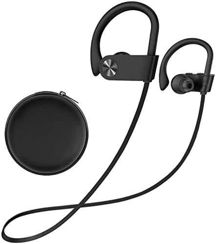 Stiive Bluetooth Headphones, 5.3 Wireless Sports Earbuds IPX7 Waterproof with Mic, Stereo Sweatproof in-Ear Earphones, Noise Cancelling Headsets for Gym Running Workout, 16 Hours Playtime - BlackGrey
