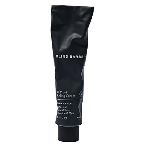 Blind Barber 30 Proof Styling Cream - Workable Hair, Beard & Mustache Cream for Men - Control Beard & Mustache Frizz - Water-Based - For a Light Hold & Natural Shine (3.2oz / 100ml)