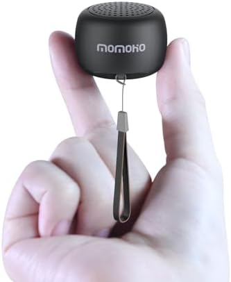 The Smallest Mini Bluetooth Speaker Wireless Tiny Speakers with Built in Mic,TWS Pairing Portable Speaker for Hiking, Running, Car, Outdoor, Travel, Gifts (Black)