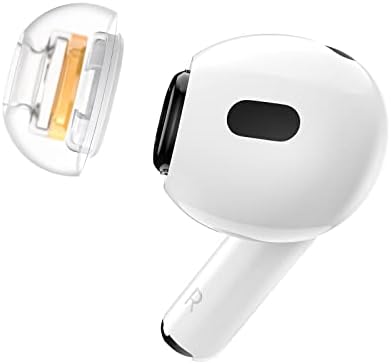SpinFit Superfine for AirPods Pro Gen 1 & 2 - L - Medical Grade Silicone Patented Replacement Ear Tips and Adapters for Supreme Comfort (one Pair)(Ear Tips Installed)