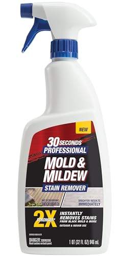 30 SECONDS Pro Mold and Mildew Stain Remover | Scrub Free | Brighter Results Instantly | Ready To Use | 32 Fl. Oz.
