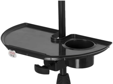 Gator Frameworks Microphone Stand Accessory Tray with Drink Holder and Guitar Pick Tab; 12" x 7" (GFW-MIC-ACCTRAY)
